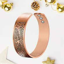 Load image into Gallery viewer, Patterned Copper Bangle Cuff 
