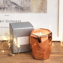 Load image into Gallery viewer, Jasmine &amp; Ylang Ylang Scented Candle | Copper Ceramic Jar | Aromatherapy Gift

