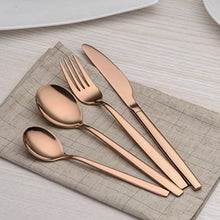 Load image into Gallery viewer, 24 Piece Copper Cutlery Set
