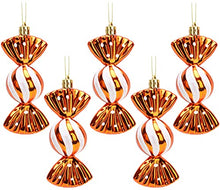 Load image into Gallery viewer, Large Sweet Shaped Christmas Baubles | Decorations | Copper &amp; White | Christmas Concepts®
