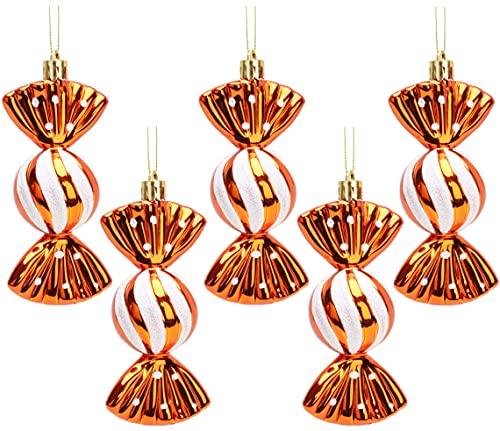 Large Sweet Shaped Christmas Baubles | Decorations | Copper & White | Christmas Concepts®