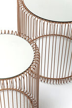 Load image into Gallery viewer, Set Of 2 Circular Copper Side Tables 
