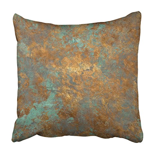 Copper Cushion Cover | 50 x 50 cm | Bronze Rust Metal Effect