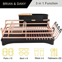 Load image into Gallery viewer, Brian &amp; Dany Black &amp; Copper Dish Drainer 
