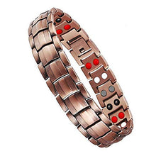 Load image into Gallery viewer, Jeracol | Copper Magnetic Bracelet For Men With 4 Element Magnets 
