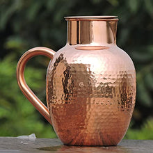 Load image into Gallery viewer, Hammered Finish Copper Water Jug 
