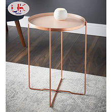Load image into Gallery viewer, Wire Copper Side Table | With Removable Tray 
