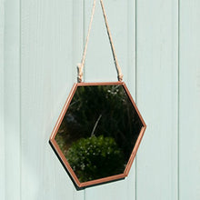 Load image into Gallery viewer, Geometric Copper Wall Hung Mirror 
