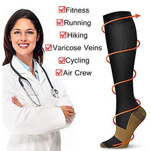 Load image into Gallery viewer, Health Promoting Copper Compression Socks 
