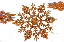 Load image into Gallery viewer, Glittery Copper Hanging Snowflakes | Christmas Decoration

