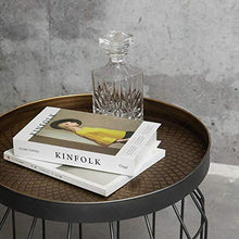 Load image into Gallery viewer, Black &amp; Antique Copper Side Table 
