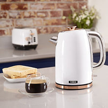 Load image into Gallery viewer, Tower White &amp; Copper Electric Kettle 
