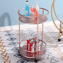 Load image into Gallery viewer, 2 Tier Copper Drinks Trolley | Rose Gold 

