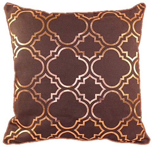 Moroccan Style Copper & Brown Cushion Cover 