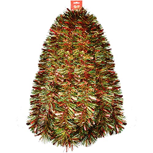 40ft/12m Tinsel Christmas Decorations | Tinsel Garland | Multicolour Metallic | Copper 