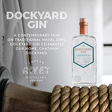 Load image into Gallery viewer, Copper Rivet Dockyard Gin - Craft Gin 50cl - Small Batch Gin, Specially Selected Artisan Gin Botanicals - Orange, Lemon, Locally Sourced Elderflower, Kent Gin - Premium Gin, Hand Crafted Flavoured Gin
