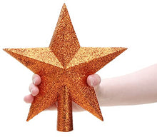 Load image into Gallery viewer, Christmas Tree Star Decoration | Copper | Glittered 
