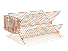 Load image into Gallery viewer, Copper Dish Rack | Drying Drainer &amp; Drip Tray
