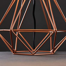Load image into Gallery viewer, Geometric Style Table Lamp | Copper &amp; Black
