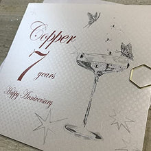 Load image into Gallery viewer, Copper 7 Years Happy Anniversary Card 
