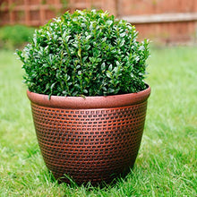 Load image into Gallery viewer, Large Plastic Round Cromarty Plant Pot Flower Pot Planter | Copper | 40cm | SG Traders
