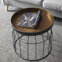Load image into Gallery viewer, Antique Copper Metal Wire Side Table 
