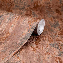 Load image into Gallery viewer, YöL | Havana Copper Distressed Industrial Metallic Wallpaper 
