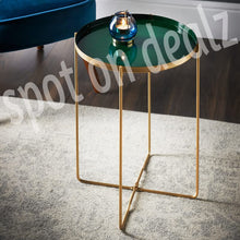 Load image into Gallery viewer, Green &amp; Copper Side Table 
