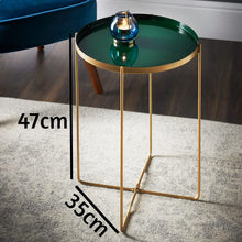 Load image into Gallery viewer, Small Side Table | Copper &amp; Green 
