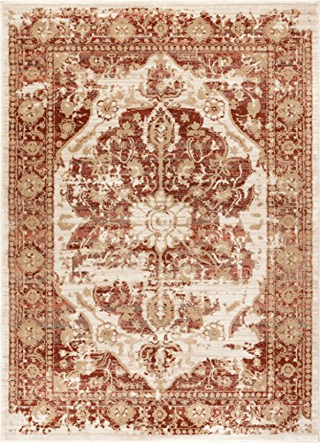 Modern Distressed Oriental Rug | 120 x 160 cm | Copper | Well Woven ...