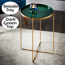 Load image into Gallery viewer, Lightweight Copper &amp; Green Side Table 
