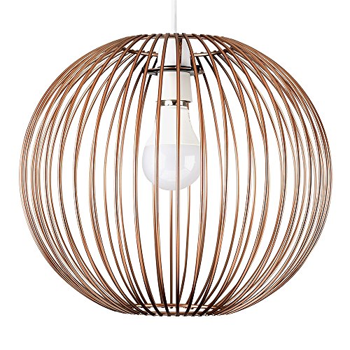 Copper Effect Globe Ceiling Pendant | Light Shade | Retro Style | MiniSun