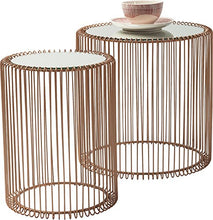 Load image into Gallery viewer, Copper Side Table | Metal, Glass, Copper | 45 x 44cm | Kare
