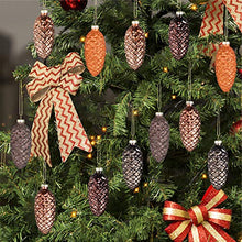 Load image into Gallery viewer, Decorative Christmas Tree Pine Cone Hanging Decorations | Copper Coloured
