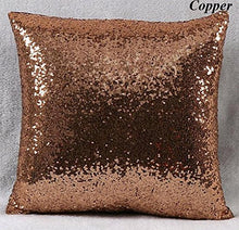 Load image into Gallery viewer, Sequined Copper Cushion Cover 
