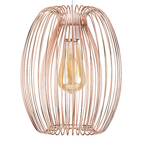 Copper Metal Basket Cage Ceiling Pendant Light Shade | Retro Style